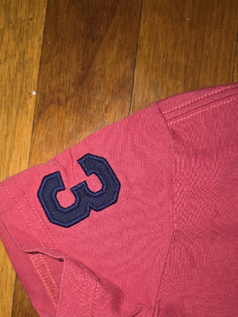 Ralph Lauren Red Toddler Polo Player Tee with Navy Embroidery - Picture 4 of 6